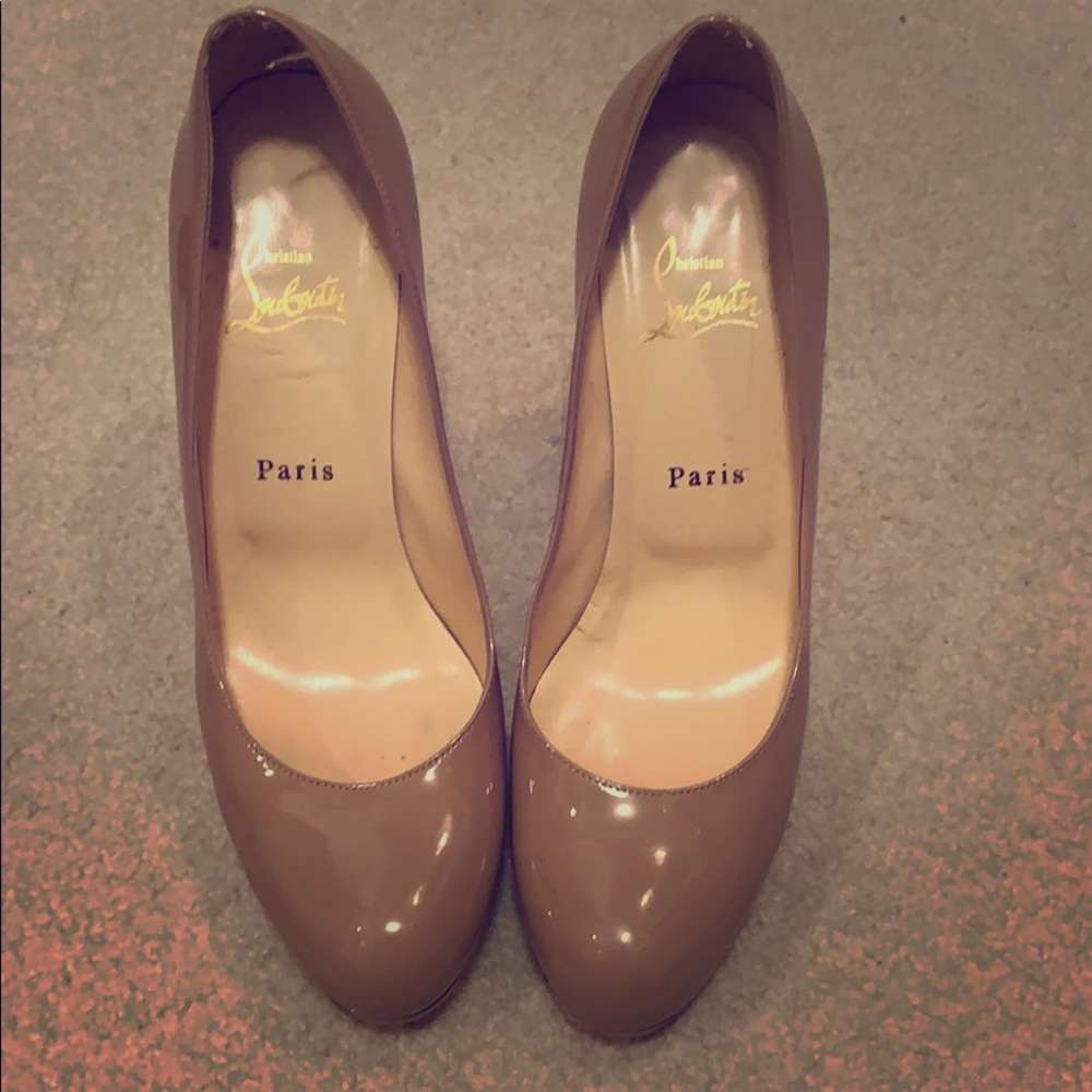 Authentic Louboutins. Nude color